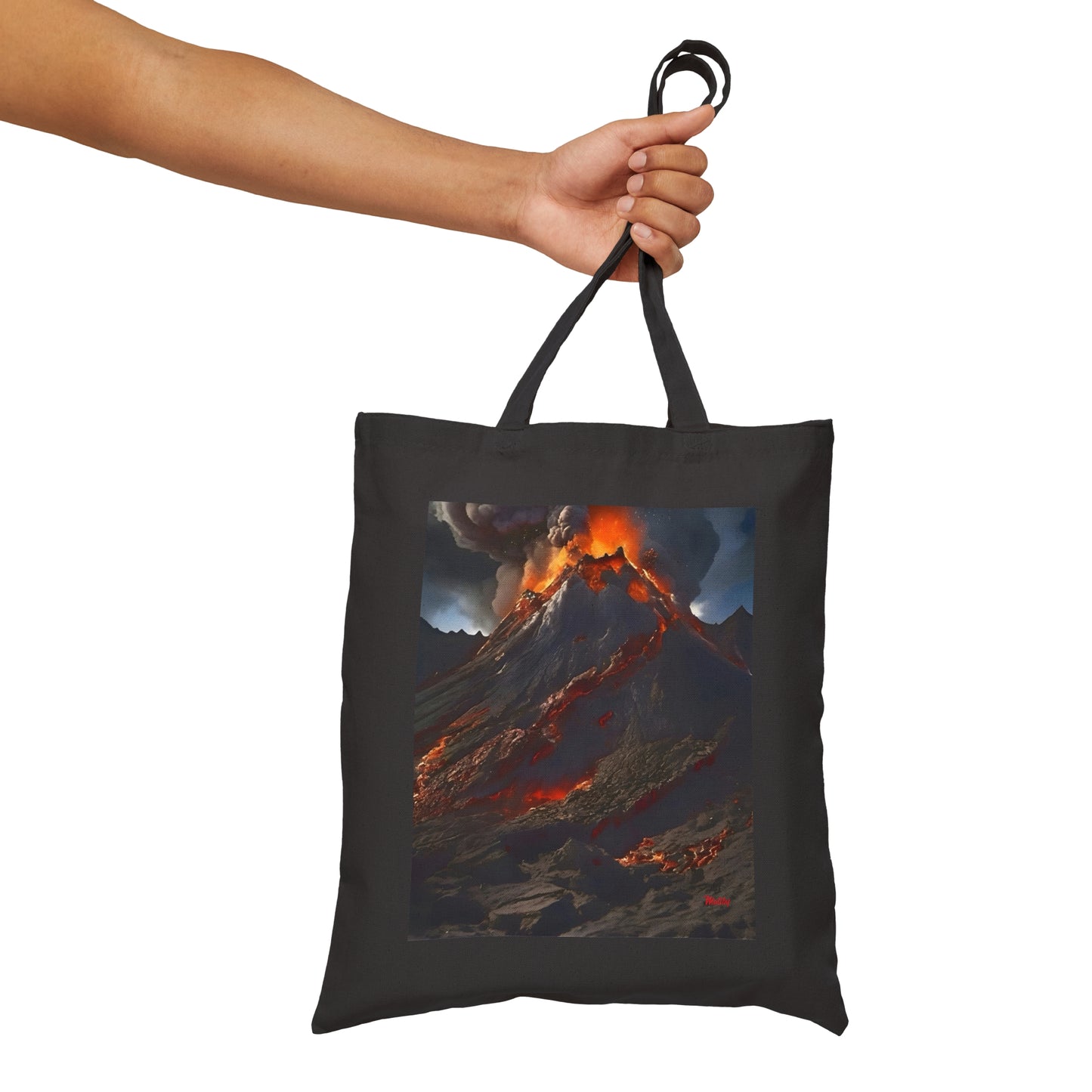 Volcano Cotton Canvas Tote Bag