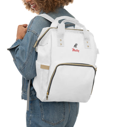 Multifunctional Diaper Backpack White