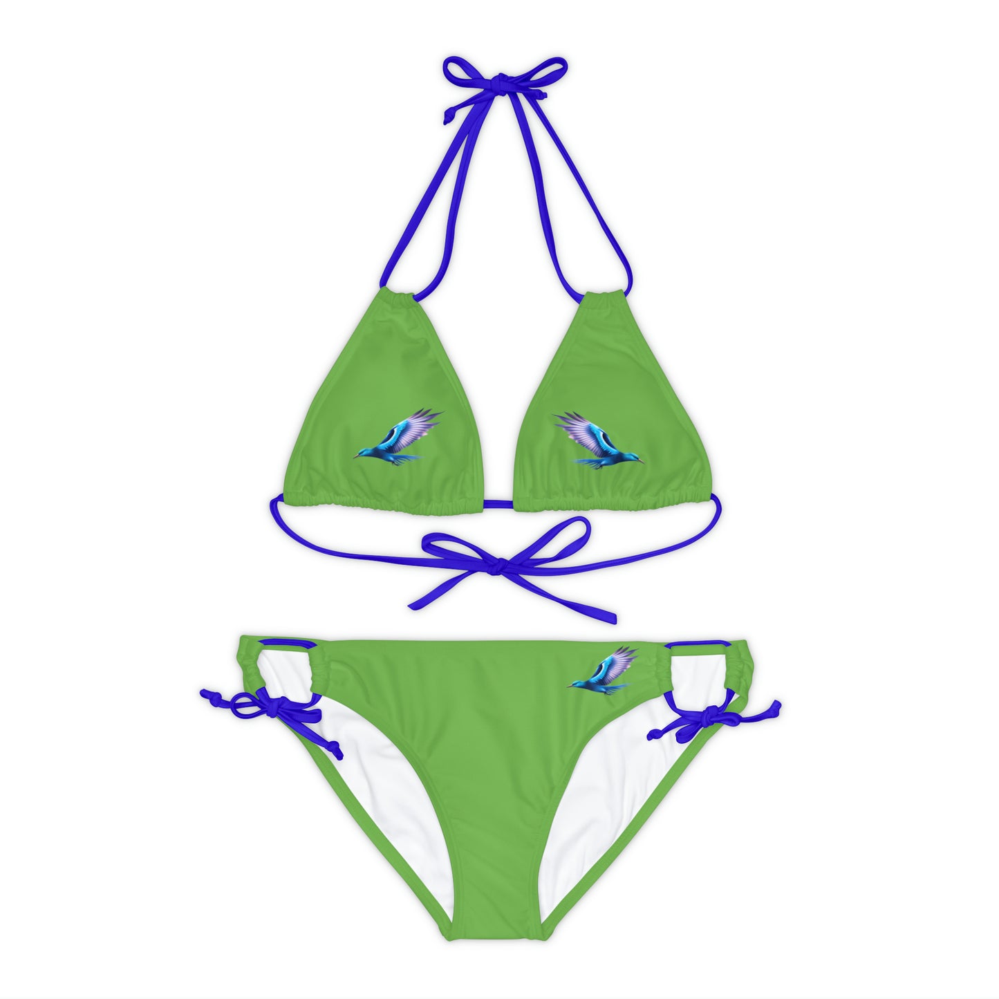 Green Strappy Bikini Set (AOP)