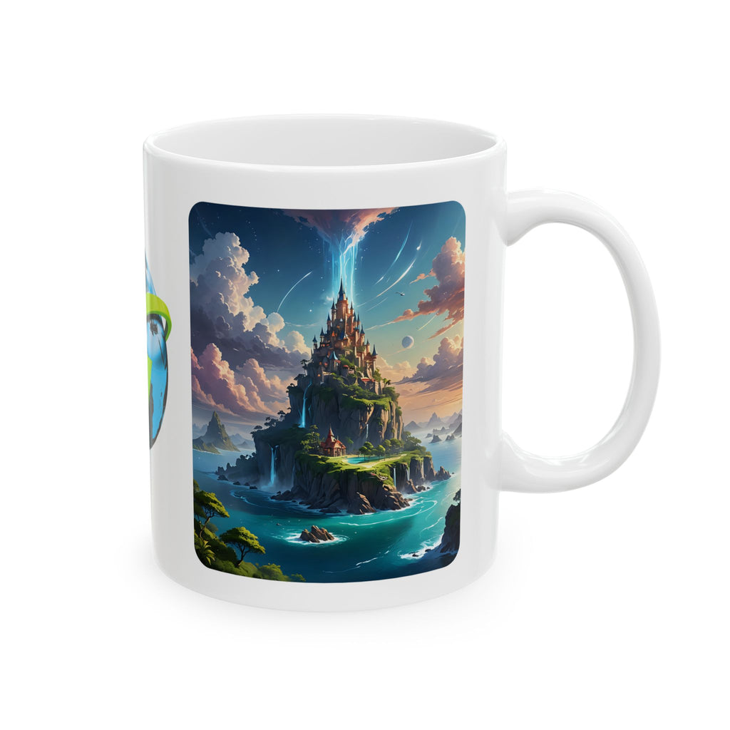 Contrast & Perspective #4 White Ceramic Mug — Time & Chance Daily Cup (11oz, 15oz)