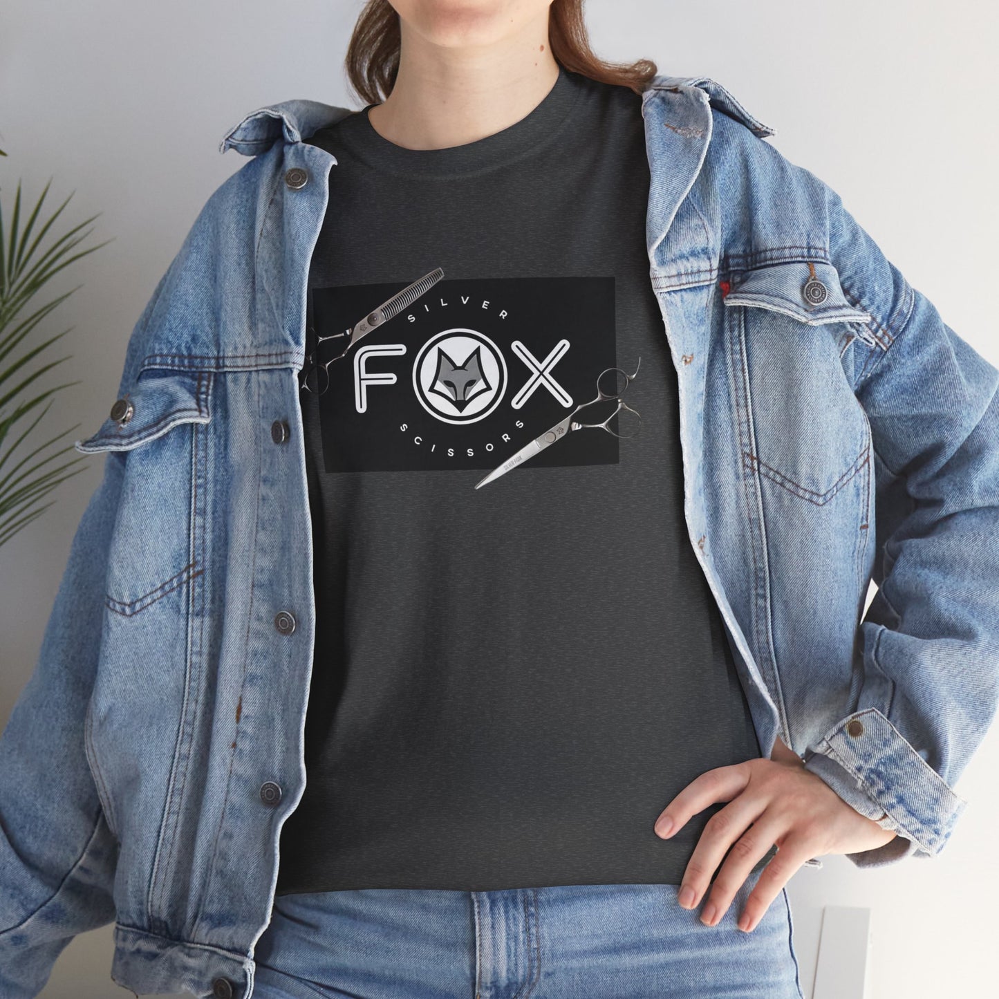 Silver Fox Scissors Unisex Heavy Cotton Tee