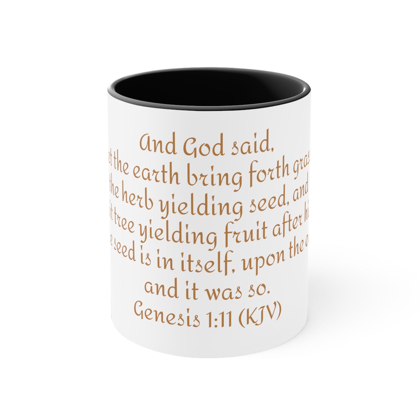 Bible Speaks Gen 1:11 Accent Mug, 11oz