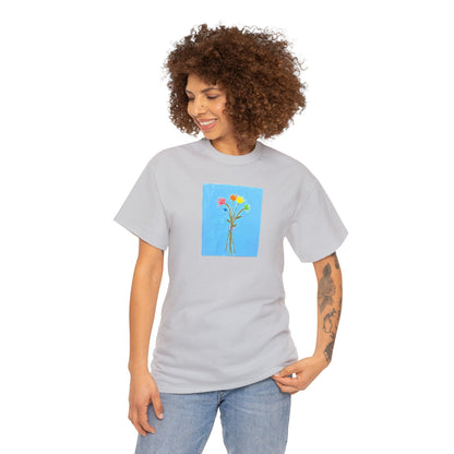 Matiby "Artzy" Flower Unisex Heavy Cotton Tee