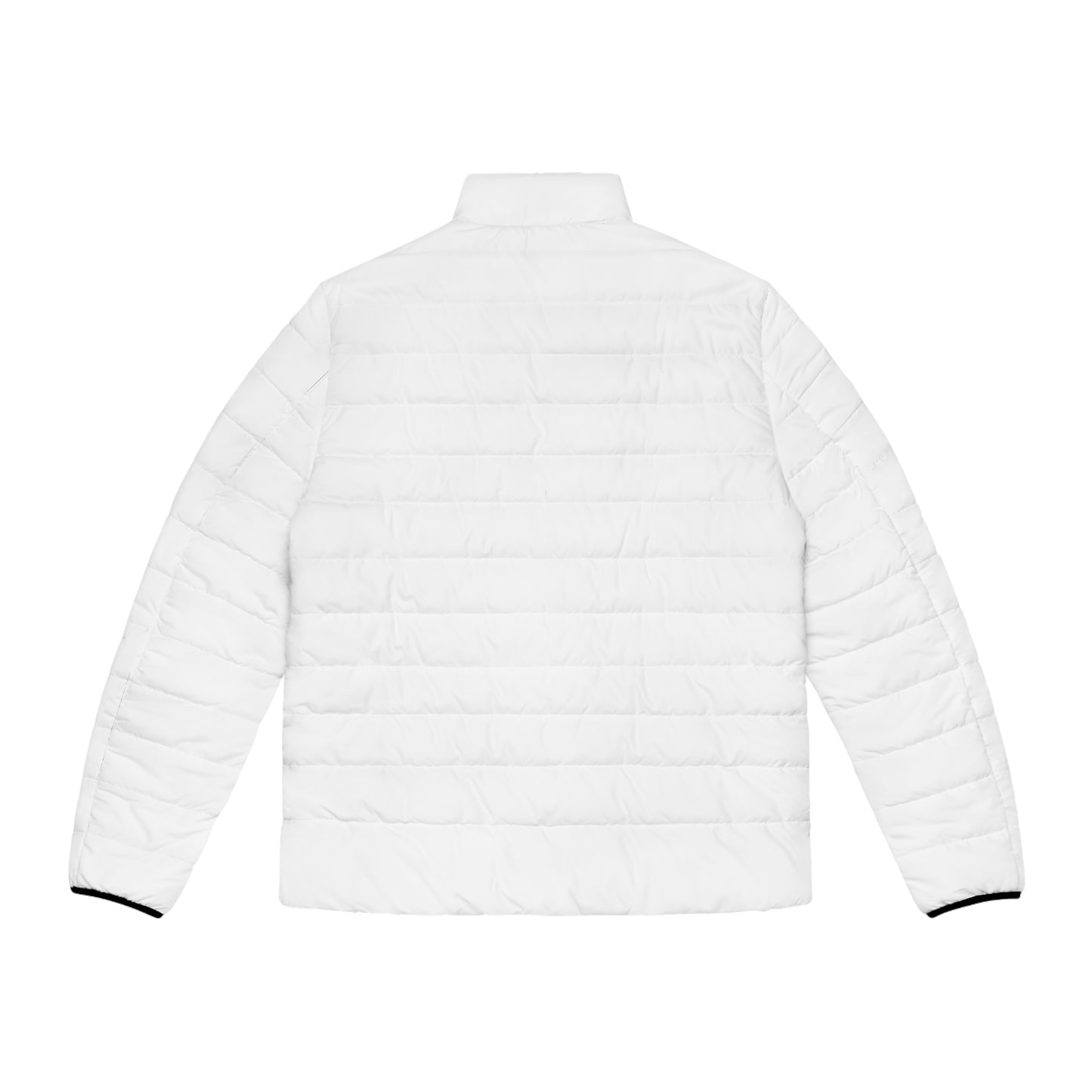 Men's White Puffer Jacket (AOP)