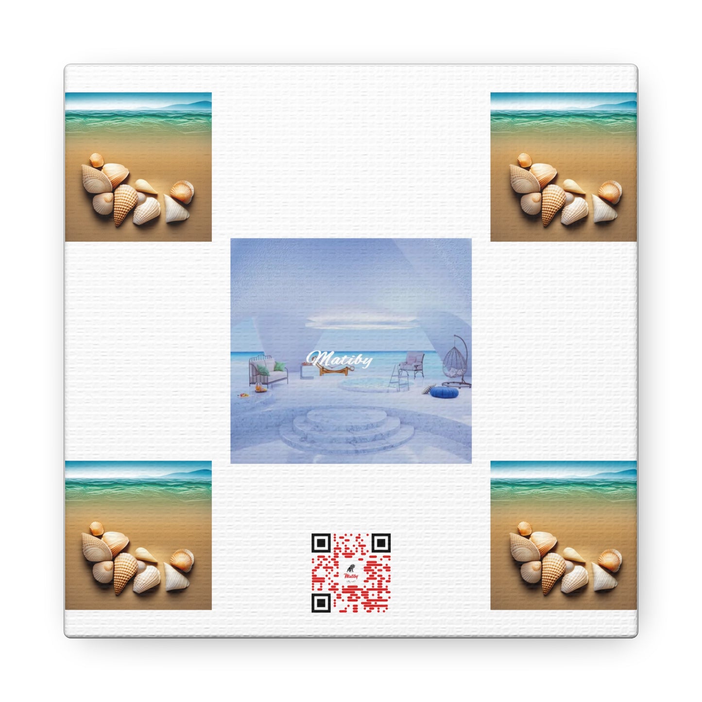 Matiby QR White Canvas Gallery Wraps