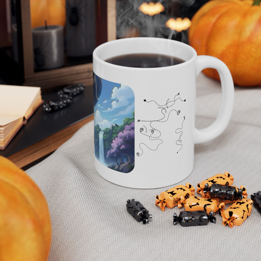 Hot Air Balloon Adventure #4 White Ceramic Mug — True Wealth, Adventure, & Creativity Cup (11oz/15oz)