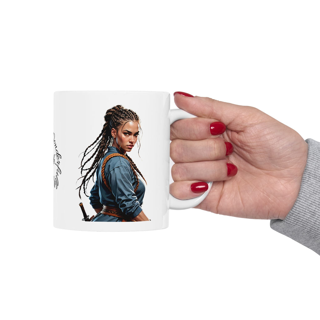 Gentle Woman of Valor #15 White Ceramic Mug - Fearfully & Wonderfully Made Tribute Cup (11oz/15oz)