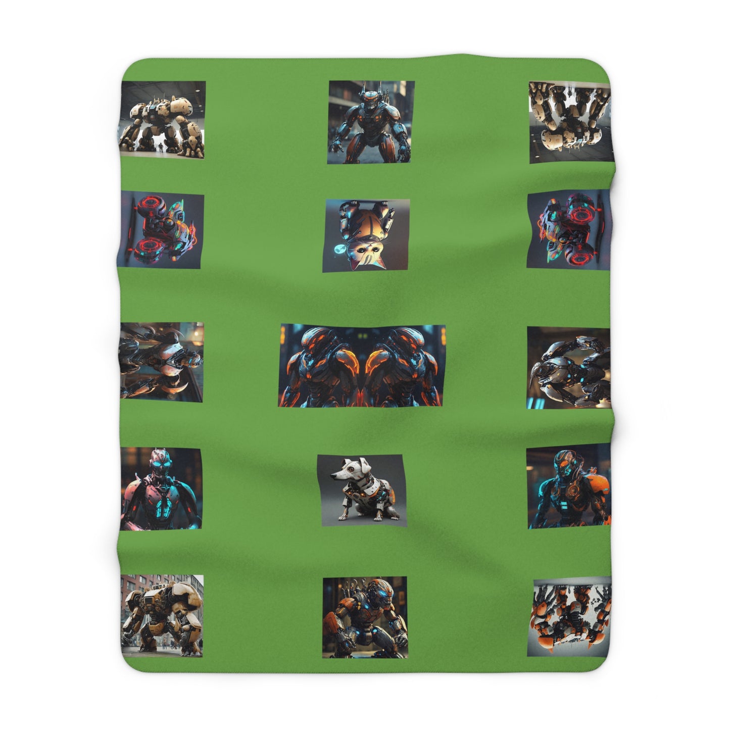 Matiby MEK Green Sherpa Fleece Blanket