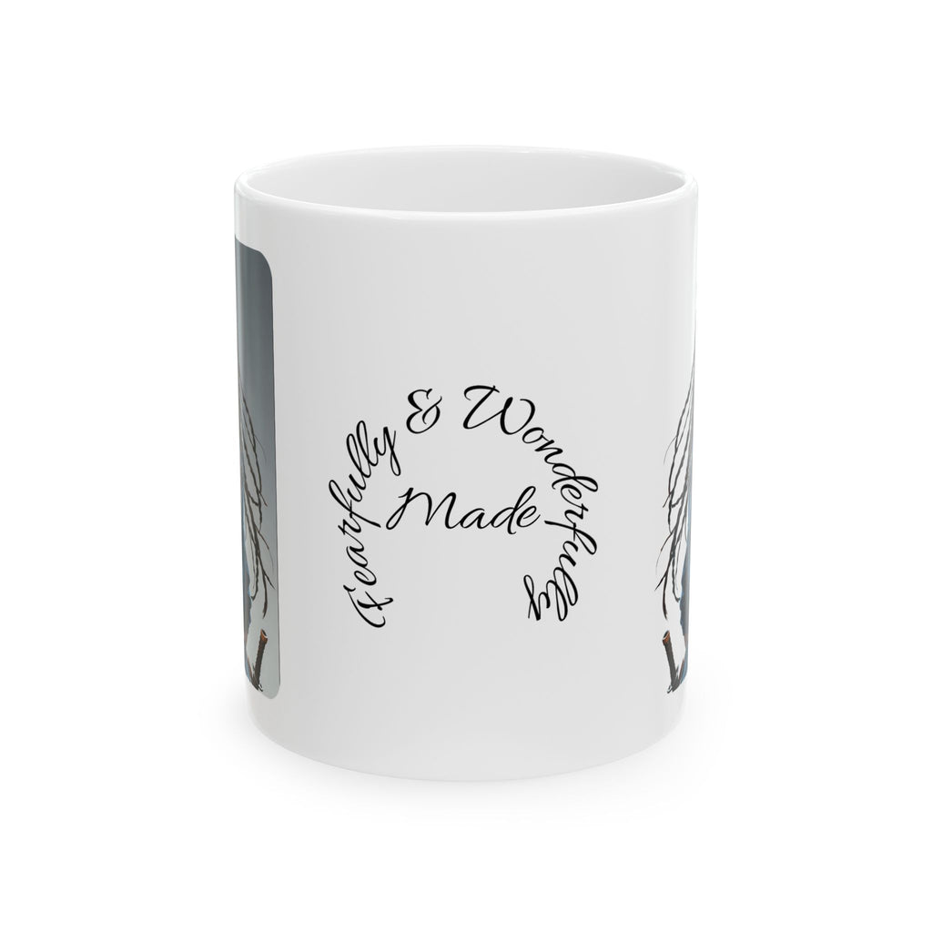 Gentle Woman of Valor #15 White Ceramic Mug - Fearfully & Wonderfully Made Tribute Cup (11oz/15oz)