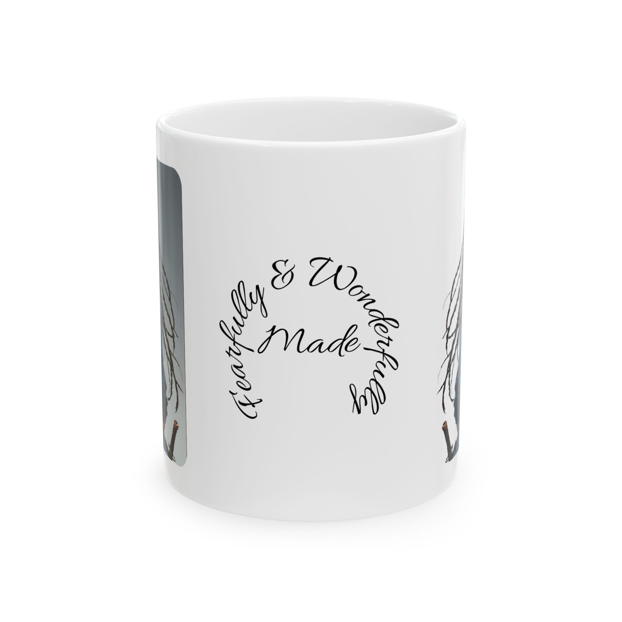 Gentle Woman of Valor #15 White Ceramic Mug - Fearfully & Wonderfully Made Tribute Cup (11oz/15oz)