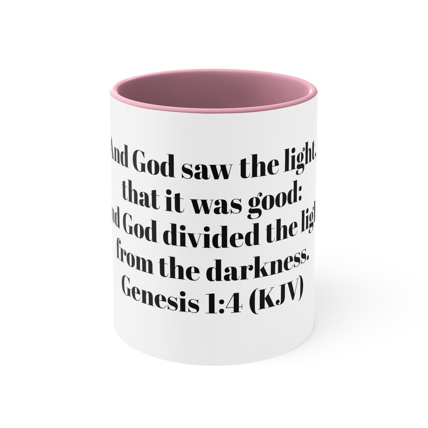 Bible Speaks Gen 1:4 Accent Mug, 11oz