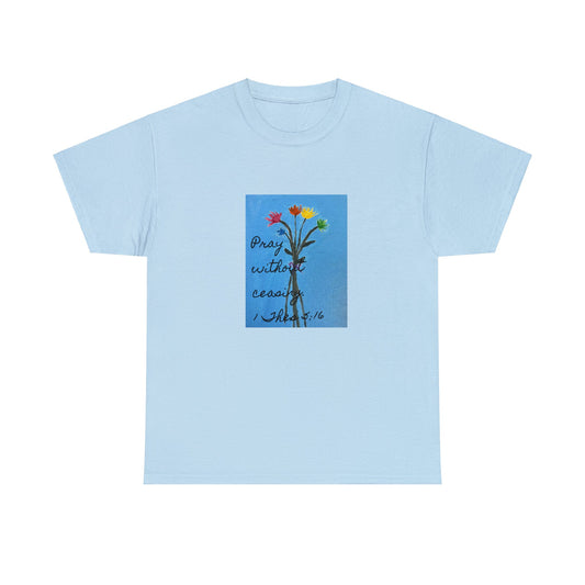 Pray Flower Unisex Heavy Cotton Tee