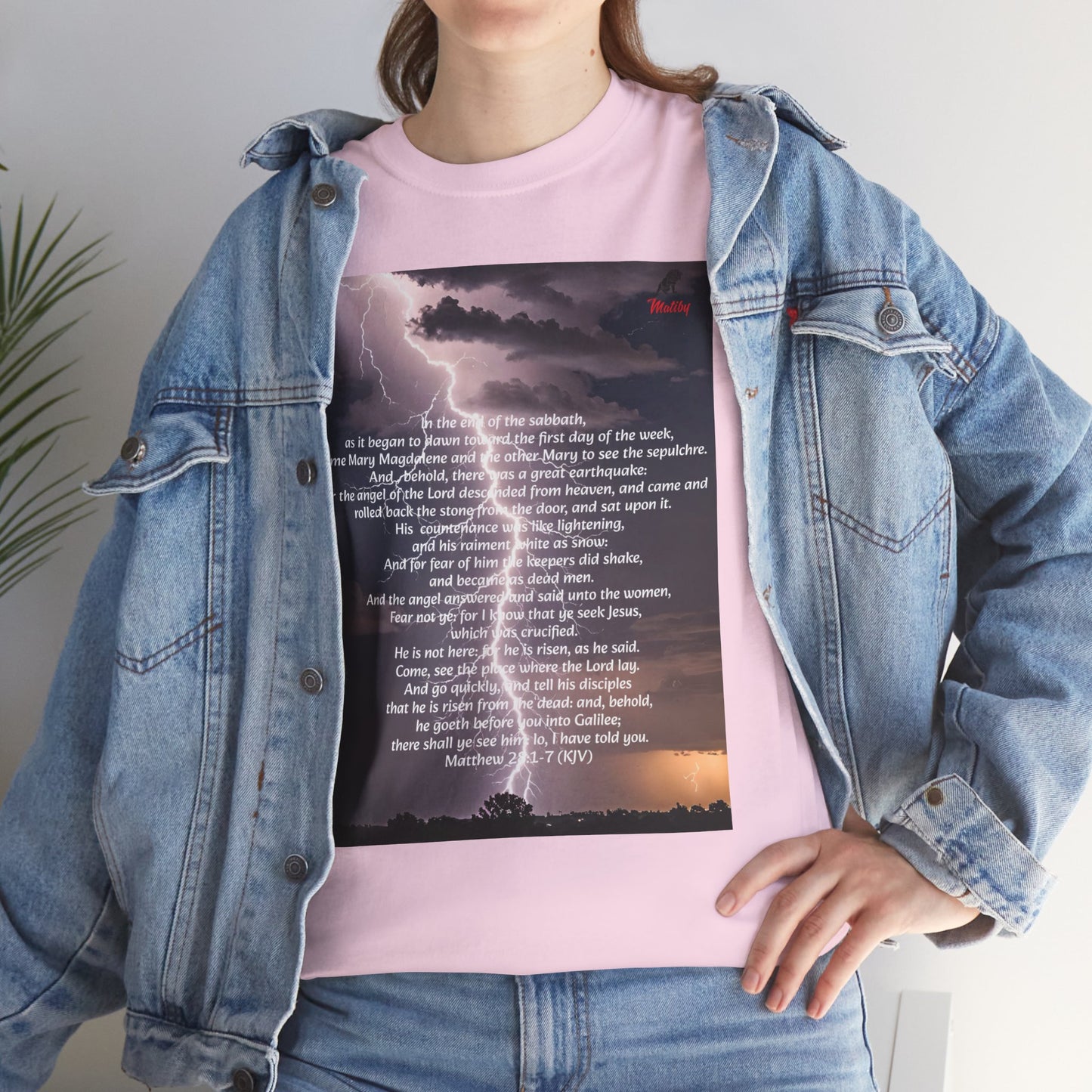 Lightning Style He is Risen Unisex Heavy Cotton Tee