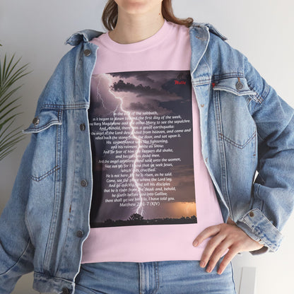 Lightning Style He is Risen Unisex Heavy Cotton Tee