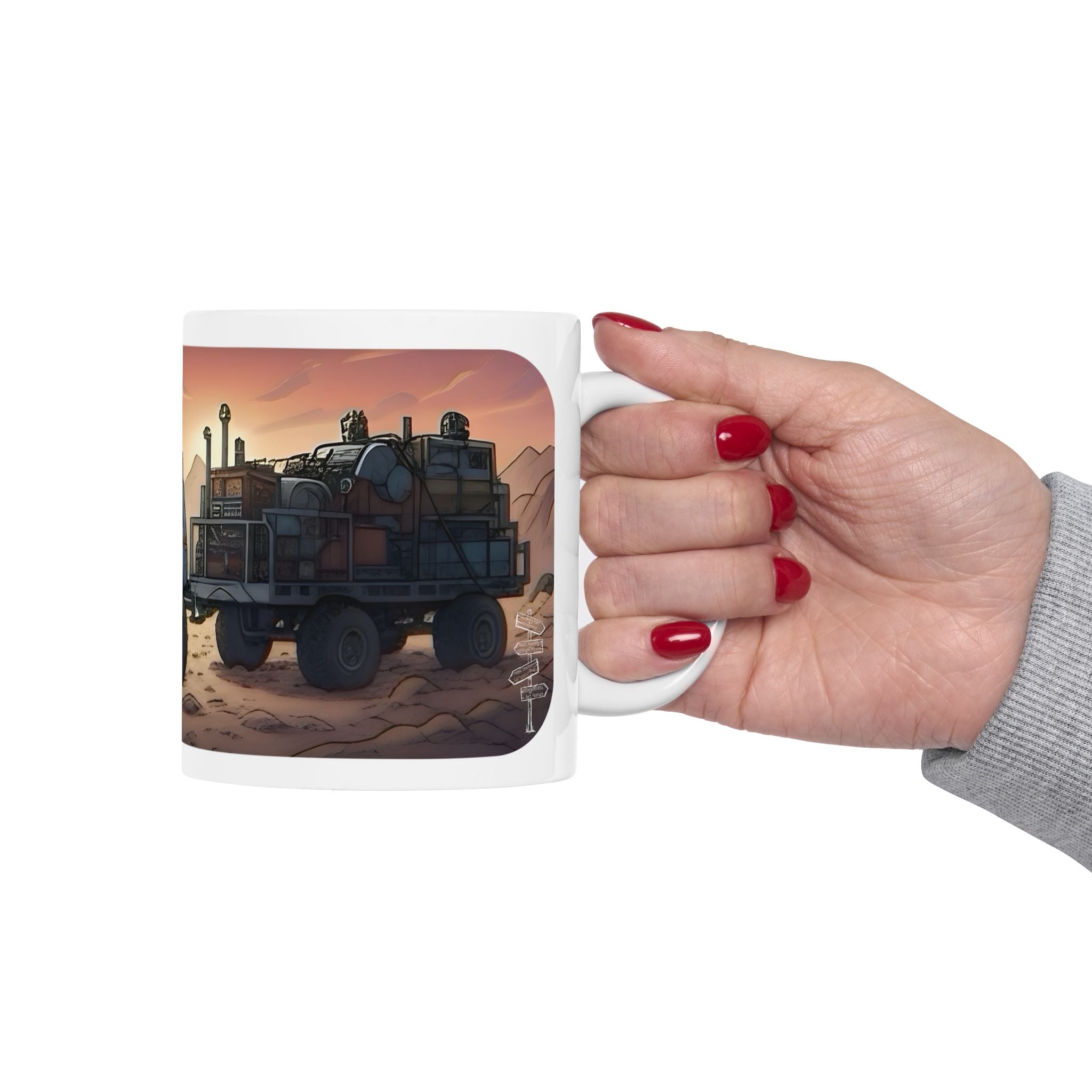 Adventure 4x4 Trucks #42, Family On The Move White Ceramic Mug — Find Your Path To The Essentials Cup (11oz & 15oz)