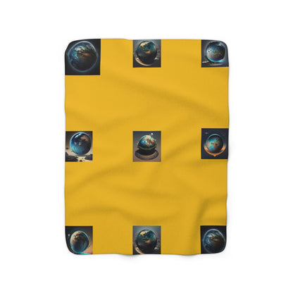 Matiby MEK Yellow Sherpa Fleece Blanket