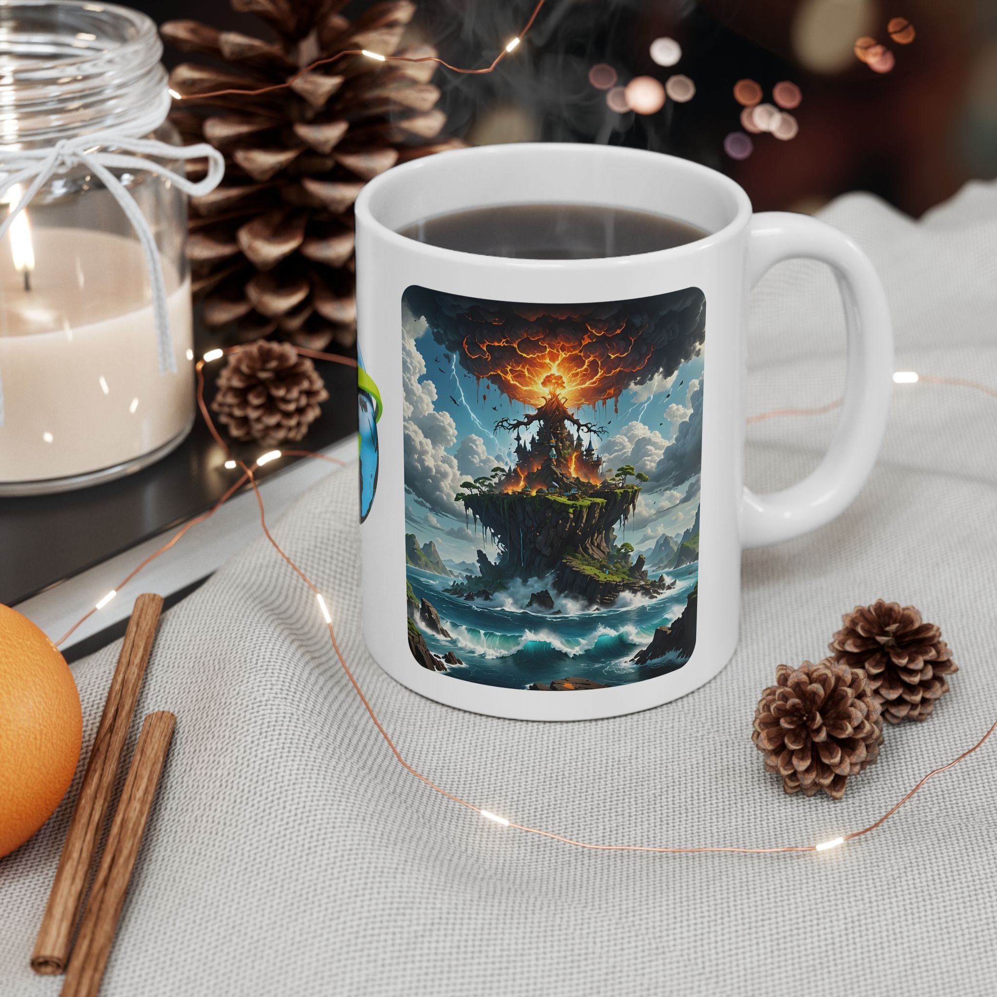 Contrast & Perspective #5 White Ceramic Mug — Time & Chance Daily Cup (11oz, 15oz)