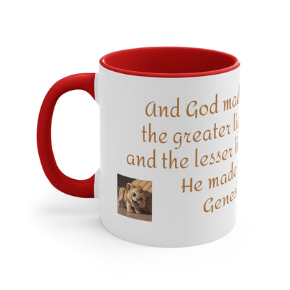 Bible Speaks Gen 1:16 Accent Mug, 11oz