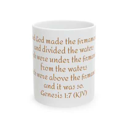 Bible Speaks Gen 1:7 Ceramic Mug, 11oz