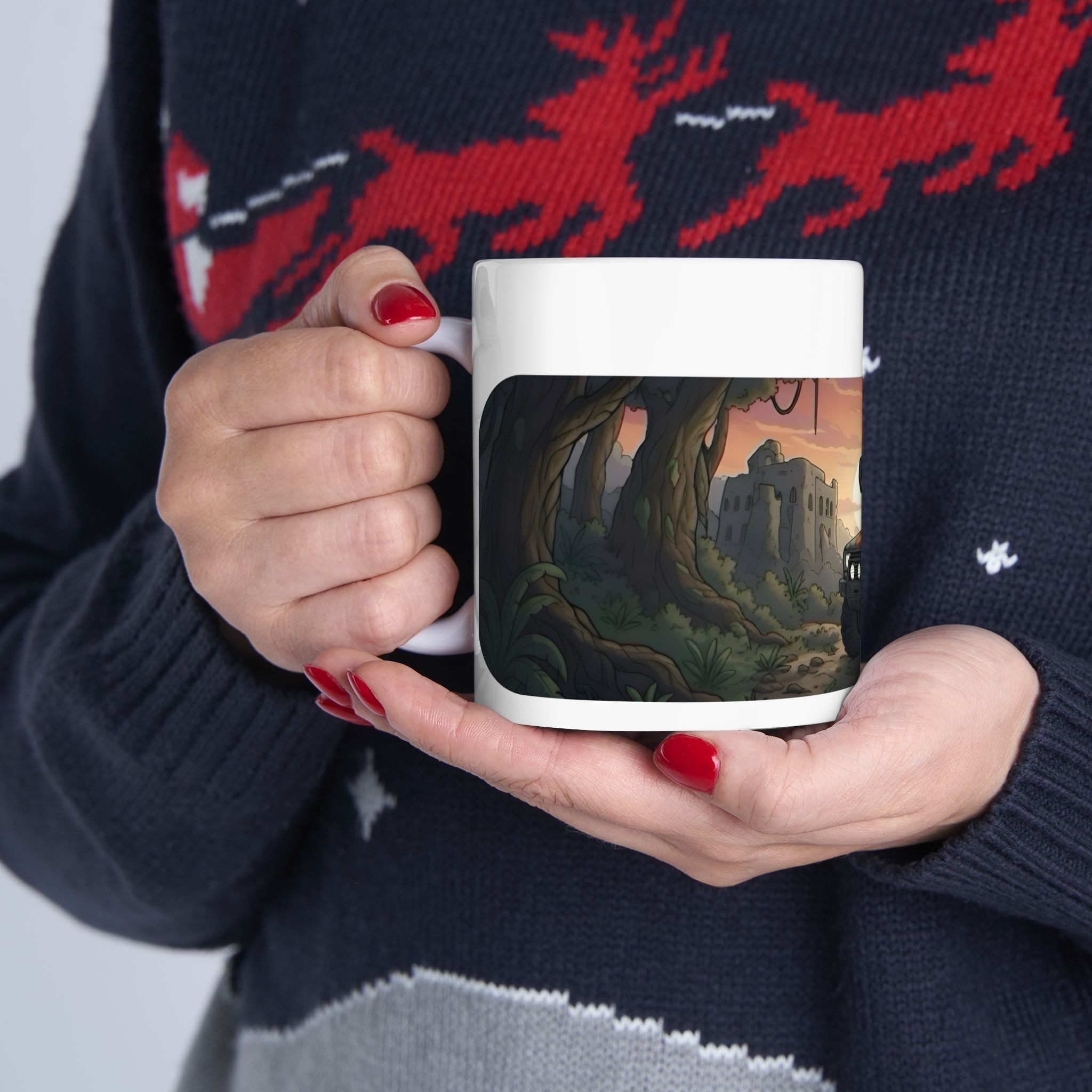 Adventure 4x4 Trucks #17, Archeologist History Lovers On The Go White Ceramic Mug — Find Your Path To The Essentials Cup (11oz & 15oz)